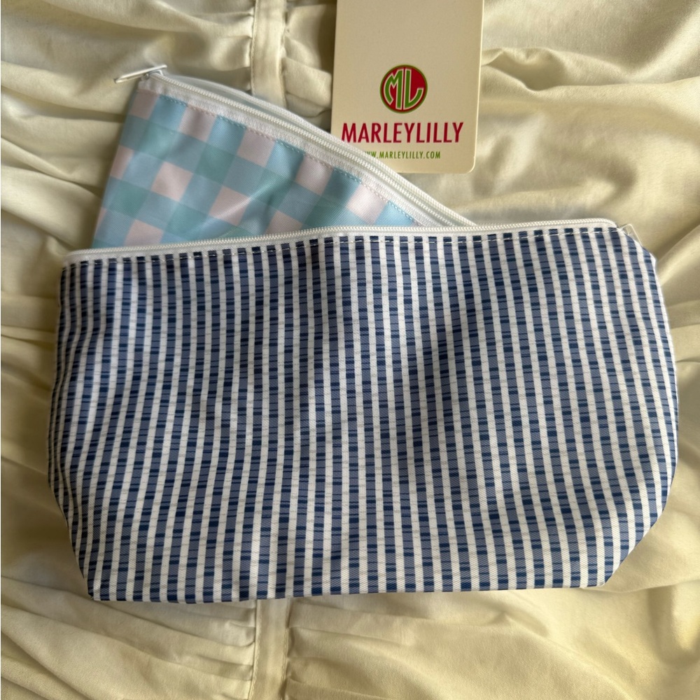Marleylilly Striped and Checkered Pouch Set